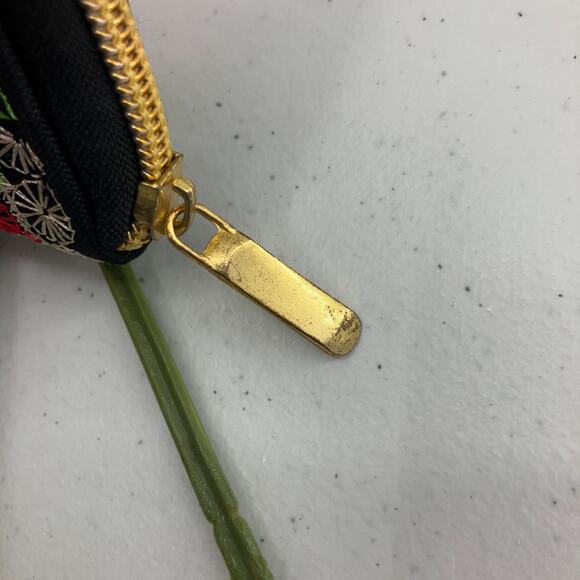 Unbranded Black Pink White Gold Light Embroidered Rose Lace Zip Around Wallet - Picture 5 of 8